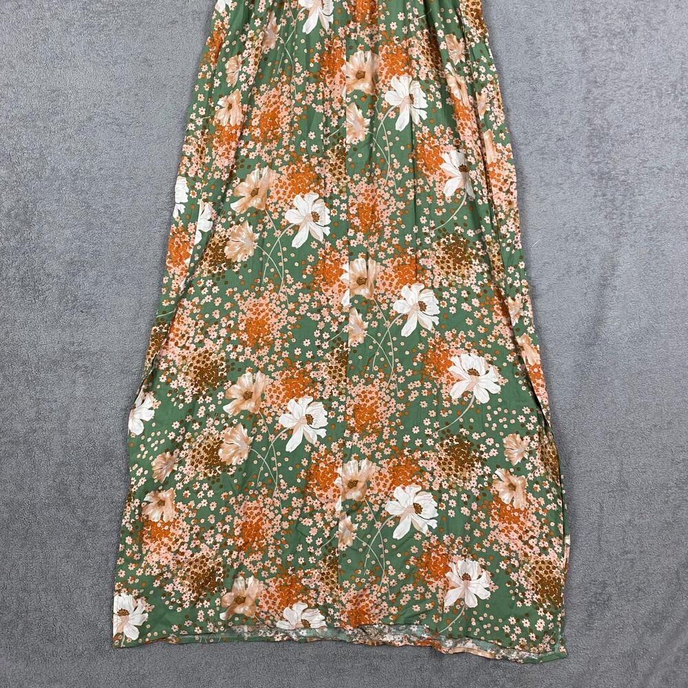 Lily Rose Maxi Dress Womens XL Green Floral Prairie Cottgecore Bohemian NWT - Picture 6 of 14